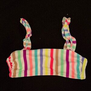 Girls Colorful Striped Bikini Top